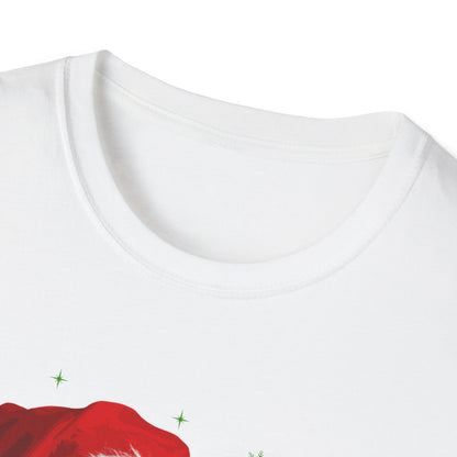 Christmas Aussie in Santa Hat Unisex T-Shirt