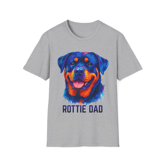 Rottie Dad Vibrant Colors Unisex T-Shirt