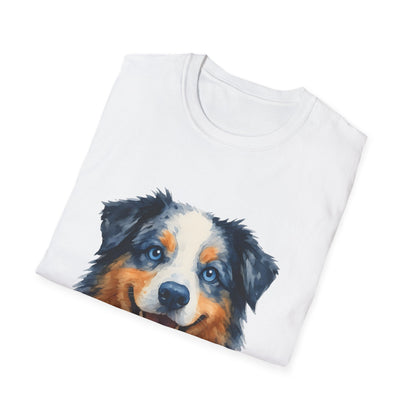 Aussie Mama Australian Shepherd Watercolor Unisex T-Shirt