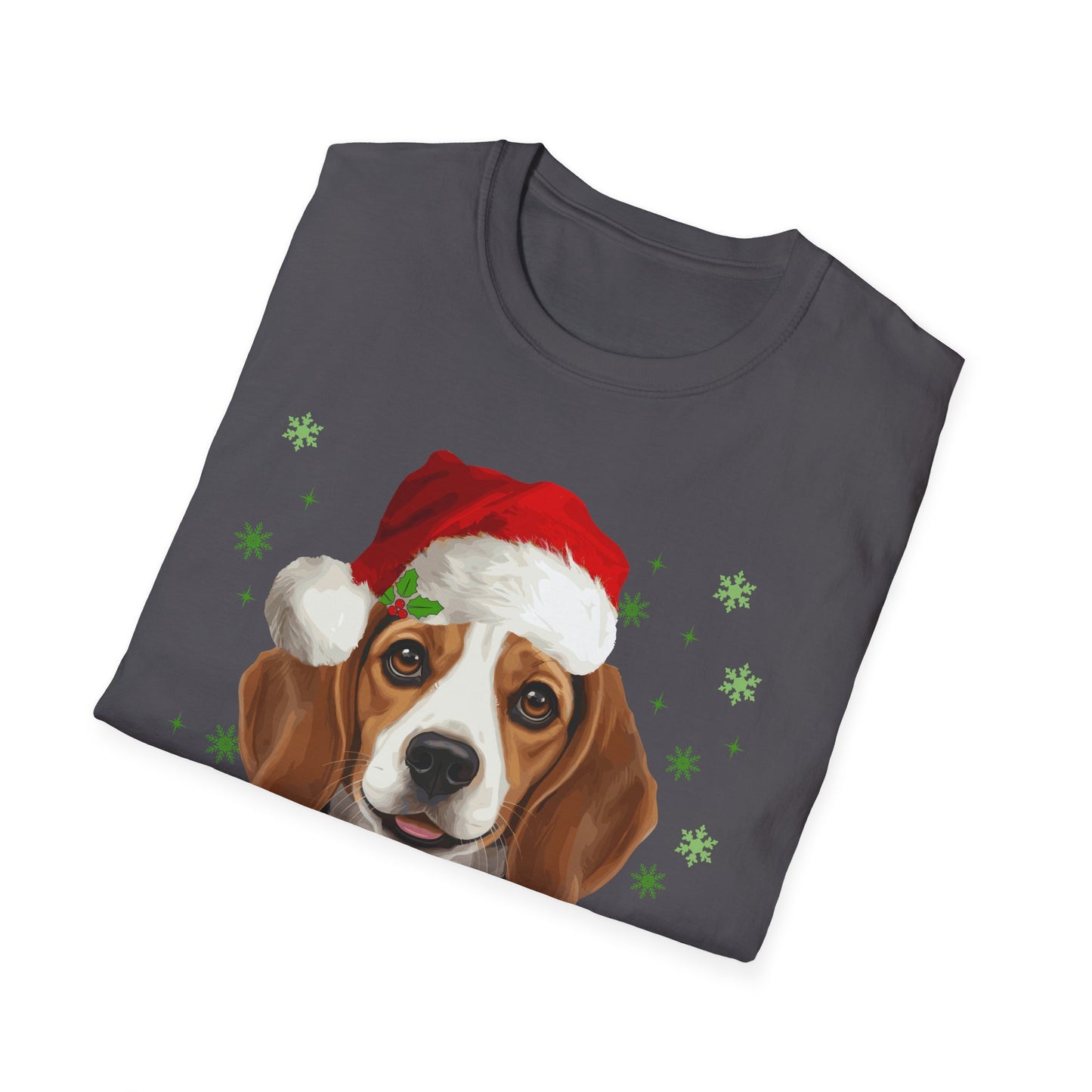 Christmas Beagle in Santa Hat Unisex T-Shirt