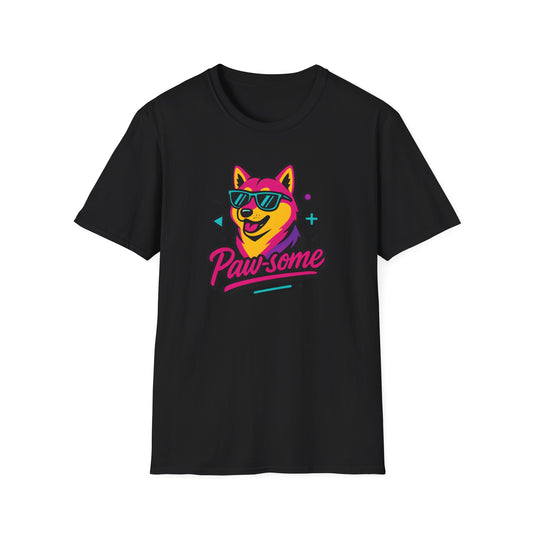 Paw-some Neon Dog T-Shirt