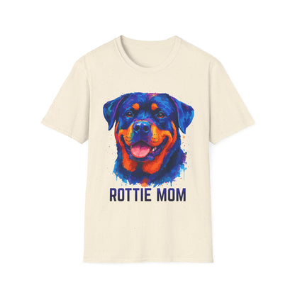Rottie Mom In Vibrant Colors Unisex T-Shirt