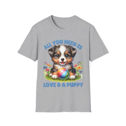 All You Need Is Love — Cute Rottweiler Puppy Unisex T-Shirt